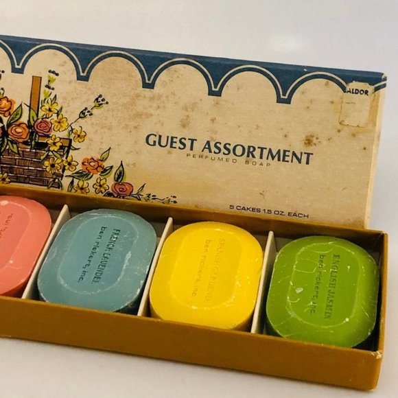 Vintage Mid Century Guest Soap Boxed Set Ben Riskert NJ - Picture 3 of 9